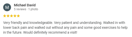 Chiropractic Gardner KS Testimonial Michael D