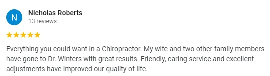 Chiropractic Gardner KS Testimonial Nicholas R