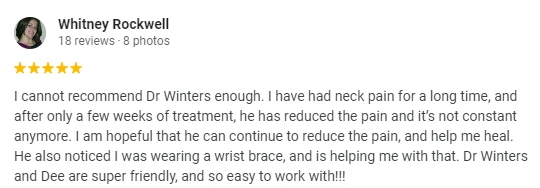 Chiropractic Gardner KS Testimonial Whitney R